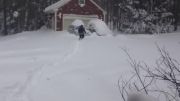 Subaru Forester in Deep Snow