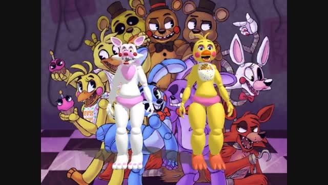 [MMD] mangle and toy chica- doll house