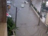 آب گرفتگی خیابان های ساری در نزدیکی ساختمان مرتفع  شهرداری ساری