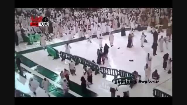 صحنه وحشتناک دیده نشده از سقوط چرثقیل در مسجد الحرام
