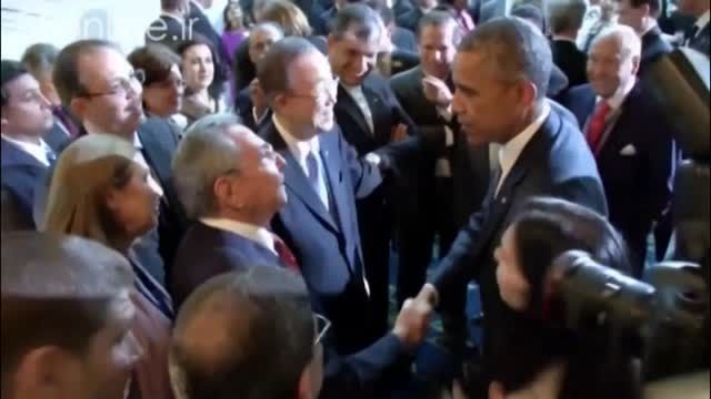 دست دادن اوباما و کاسترو