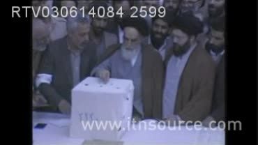 شرکت امام خمینی (ره) در رای گیری انتخاباتی