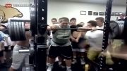 Junior in high school squats 615 pounds....