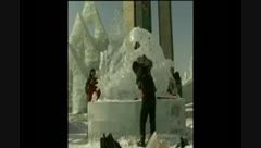 ساخت مجسمه های یخی در هاربین