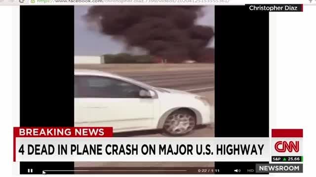 سقوط یک هواپیما در بزرگراهی در آنتالیا