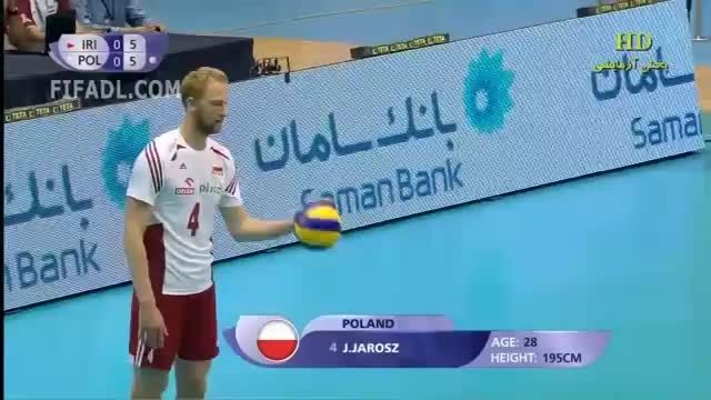 ست اول مسابقه والیبال ایران - لهستان جمعه 5 تیر