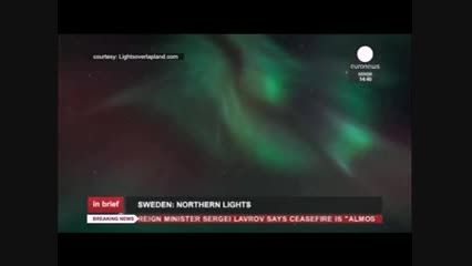رقص شفق قطبی در آسمان سوئد