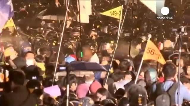 پلیس کره جنوبی با معترضان فاجعه کشتی تفریحی درگیر شد