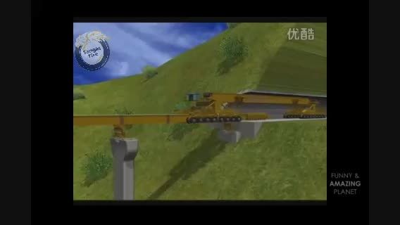 غول عظیم پل سازی چینی (انیمیشن جزئیات)