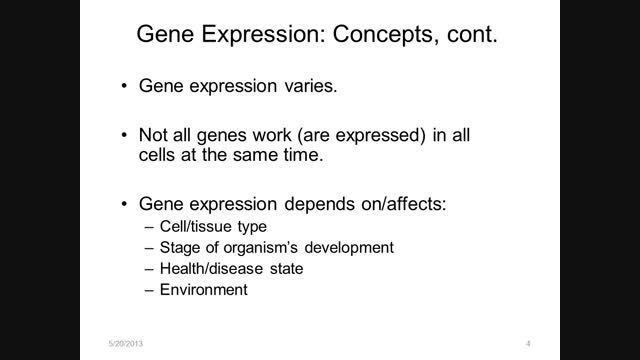 A Guide to NCBI: Gene Expression, Part 1