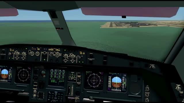 فرود تماشایی ایرباس 600-340 در فرودگاه دوحه شبیه ساز