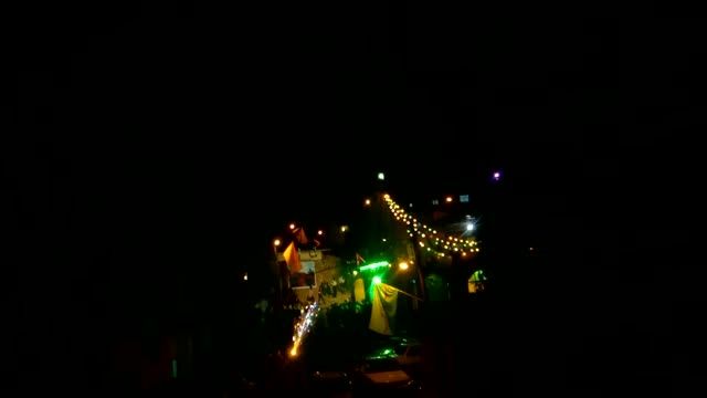 نور افشانی در جشن نمیمه شعبان  روستای شاهزاده محمد1394