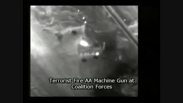 حمله هلیکوپتر آپاچی به توپ ضد هوایی طالبان