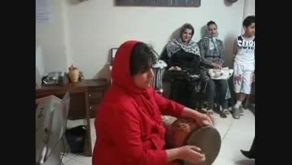 فریناز بلالی - هنرجو تمبک ایمان ملکی-آموزشگاه موسیقی فر