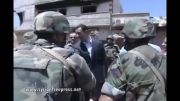 داریا- روز ارتش و حضور بشار اسد در بین ارتشیان سوریه در جبهه