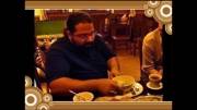 افطاری خوردن رضا صادقی در کافی شاپ شهاب حسینی