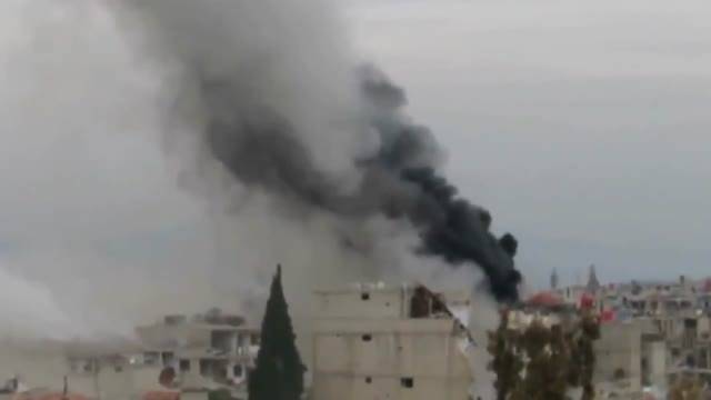حمله هوایی ارتش سوریه به داریا