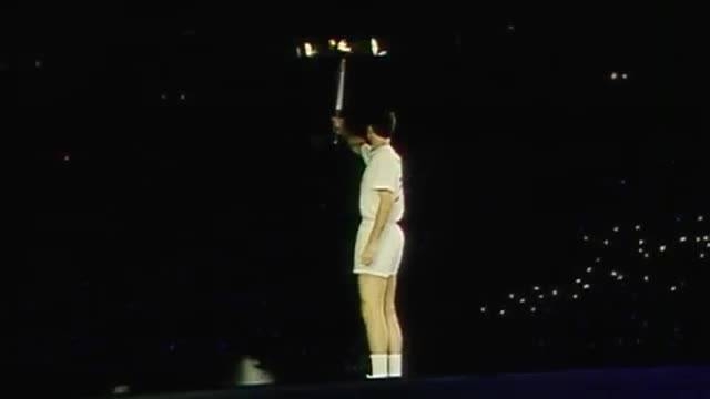 Lighting the Olympic Flame at Barcelona 1992