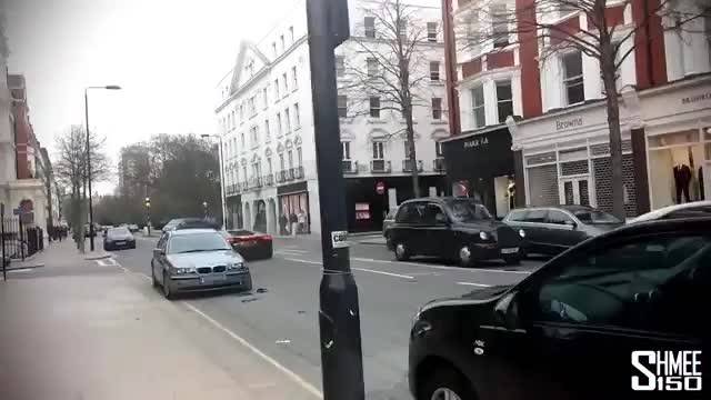 تصادف لامبورگینی اونتادور در لندن
