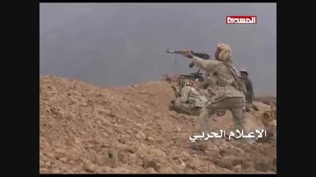رزمندگان انصارالله در حال نبرد در شهر صرواح استان مارب