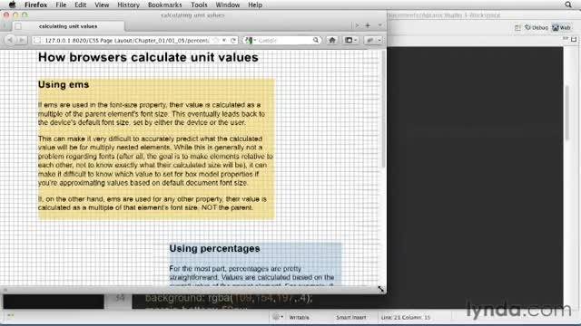 فیلم آموزش Calculating Percentage V - CSS: Page Layouts