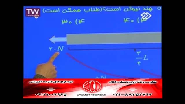 حل تکنیک فیزیک(دینامیک)کنکور سراسری با مهندس مسعودی(20)