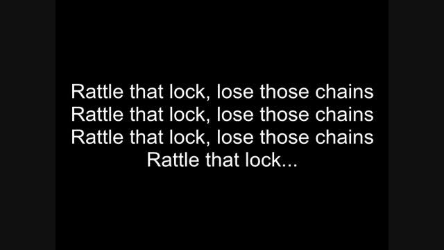 موزیک و متن در صفحه Rattle That Lock از دیوید گیلمور