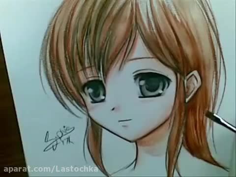Drawing Anime using watercolor pencils
