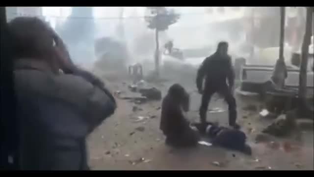 جنایت داعش - پس از انفجار خودروی بمب گذاری شده