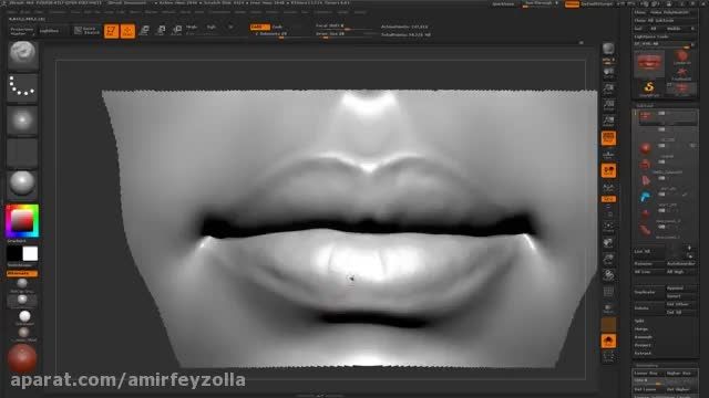 Lip detailing Zbrush