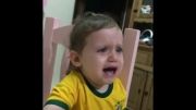 گریه کودک برزیلی بخاطر مصدومیت نیمار