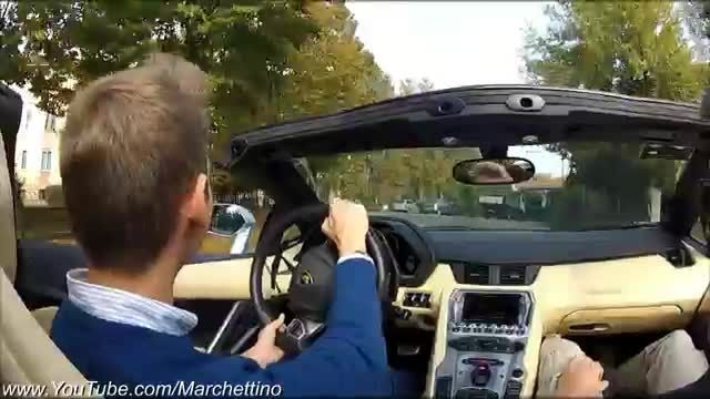 لذت رانندگی با لامبورگینی Aventador Roadster