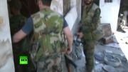 کشف مواد شیمیایی تروریست ها توسط ارتش سوریه در دمشق