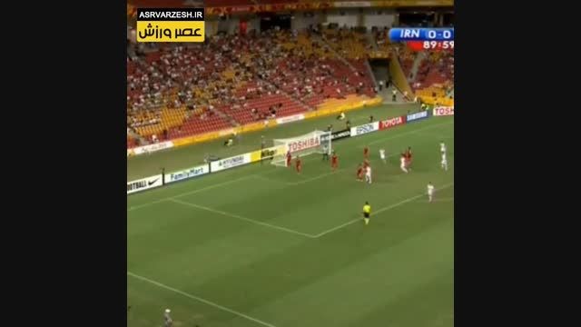 گل رضا قوچان نژاد در بازی ایران - امارات