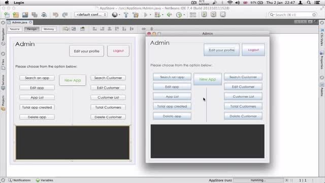 ۳۶- کلاس ادمین برای دیتابیس در جاوا Java