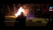 آتش گرفتن بی ام و در یکی از خیابان های تهران.............