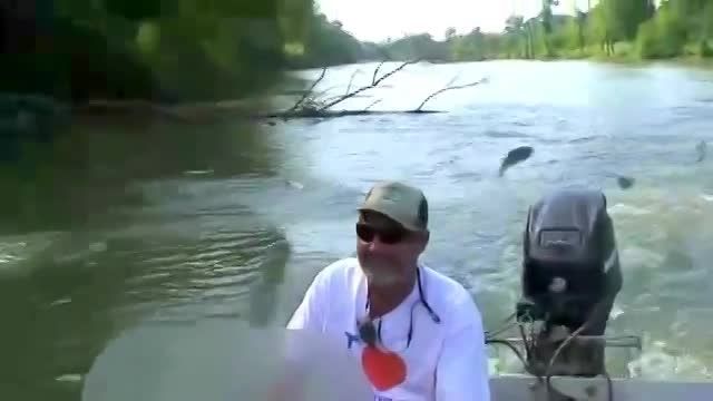 برخورد کپور بزرگ به صورن ماهیگیر(دنیای خنده)