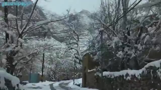 winter and snow manshad yazd روستای منشاد یزد