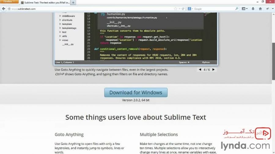 آموزش بوت استرپ 3 : آموزش نصب ویرایشگر متن Sublime Text