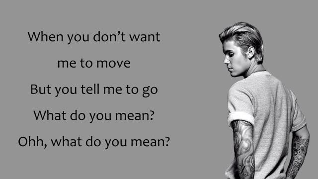 What do you mean lyrics reall