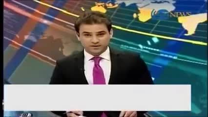 آوای ایرانیان : فرار مجری تلویزیون هنگام وقوع ززلزله