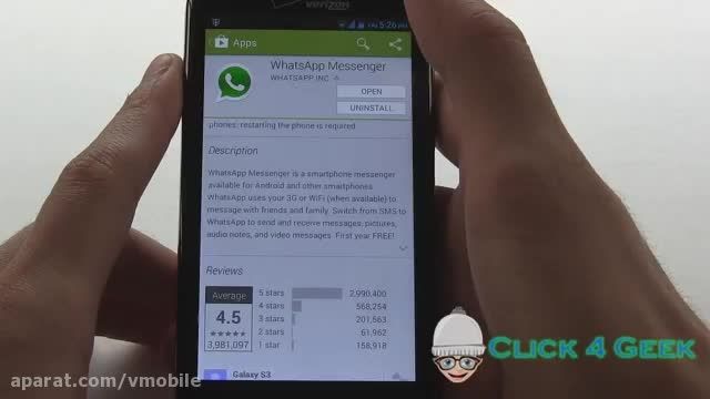 بررسی برنامه WhatsApp Messenger 2.12.360