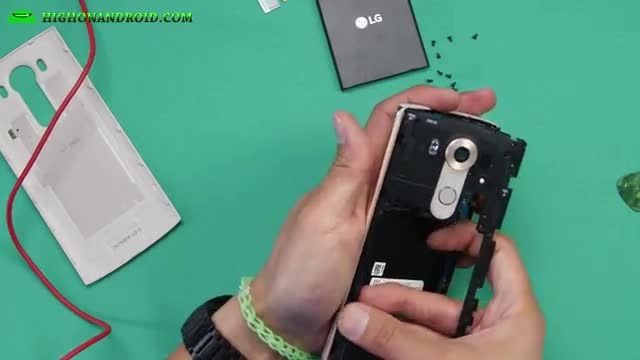 جدا سازی قطعات و مونتاژ گوشی LG V10