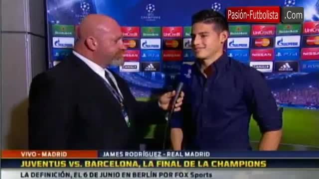مصاحبه جیمز رودریگز بعد از بازی رئال مادرید و یوونتوس