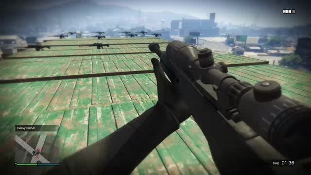 یهSnipe خفن دیگه من در GTA ONLINE:Sniper vs StunterدرX1