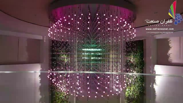 نور پردازی زیبا در لابی شرکت گوگل