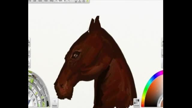 نقاشی دیجیتال اسب