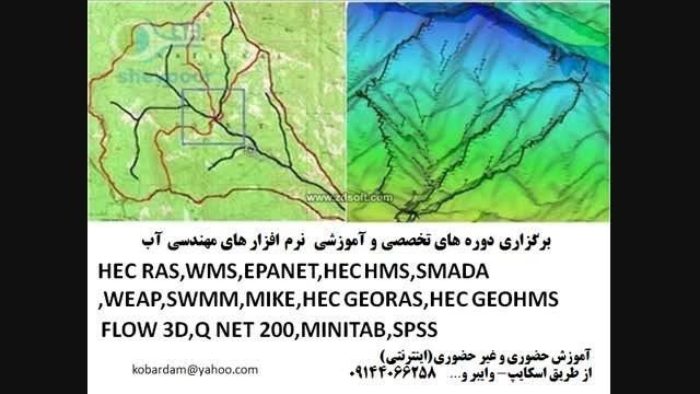 آموزش نرم افزار های مهندسی آب - WMS-HECRAS...