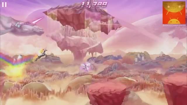 گیم پلی بازی اندرویدی Robot Unicorn Attack 2
