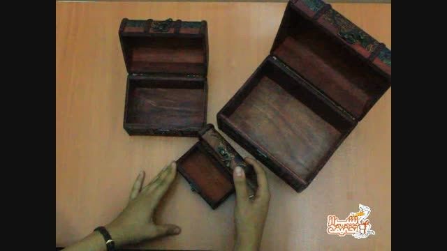 صندوقچه چوبی 3 تایی آنتیک در شیراز تخفیف